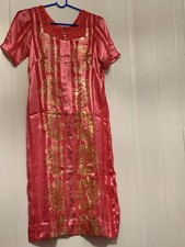 Indian/pakistani Women Pink And Gold Kameez Brand New