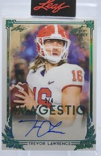 💥TREVOR LAWRENCE AUTO 2021💥LEAF ART OF SPORT EMERALD AUTO IMAGISTIC💥LE #3/4🔥