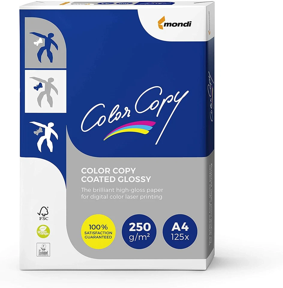 MONDI Color Copy Laserdruckpapier coated glossy, 250g/m2, A4, 250 Blatt