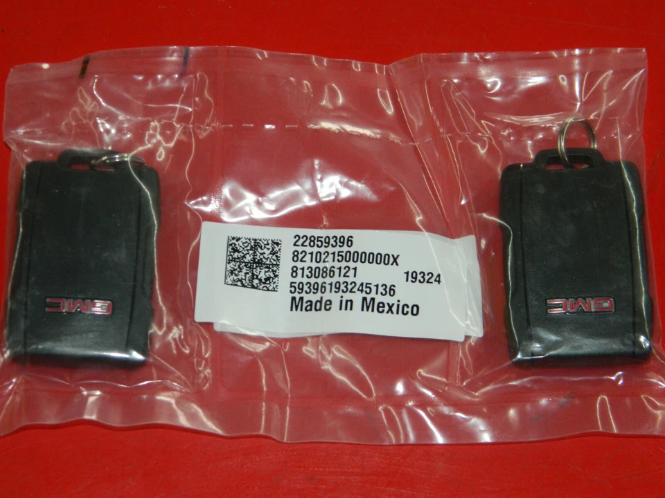 (2) OEM GMC 22859396 ARRANQUE REMOTO 5 BOTONES LLAVERO SIN LLAVE TRANSMISOR LLAVE PARA YUKON Foto 3 de 4