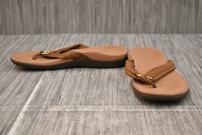 **Vionic Aloe Leather Thong Sandal, Women's Size 7M, Brown 192329271374 | eBay
