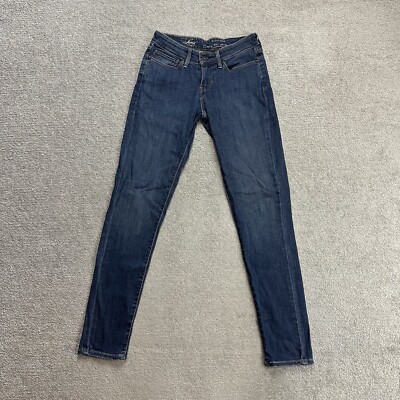 LEVI S Jeans Damen Hose W27 L32 Low Waist Skinny Slight Curve 11120 Blau Denim