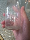 Two Vintage Midvale Guernsey Half Pint Clear Glass Milk Cream Bottles 5.5" — photo 9