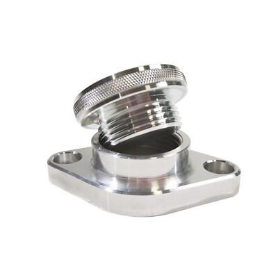#ad Aluminum Bolt On Billet Engine Oil Fill Cap Universal Fit Short Natural New $22.50
