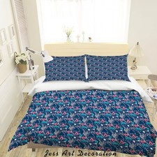 3D Abstract Plant Pattern Blue Quilt Cover Set Duvet Cover Bedding Pillowcases