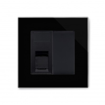 Retrotouch Single RJ11 Telefondose Schwarz Glas PG 04094