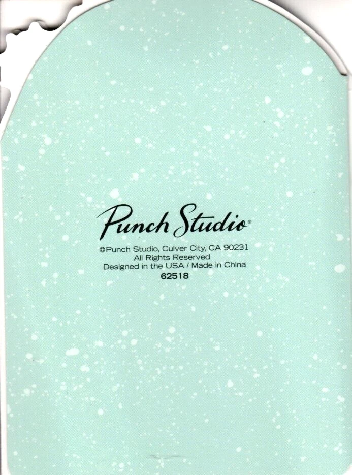 Merry Christmas Snowman Couple Die Cut Punch Studio Greeting Cards  - Set of 6 - Image 3 of 3