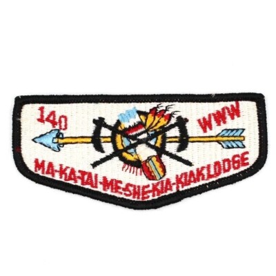S5 Mak-Ka-Tai-Me-She-Kia-Kiak Lodge 140 Flap Blackhawk Area Council Patch IL OA