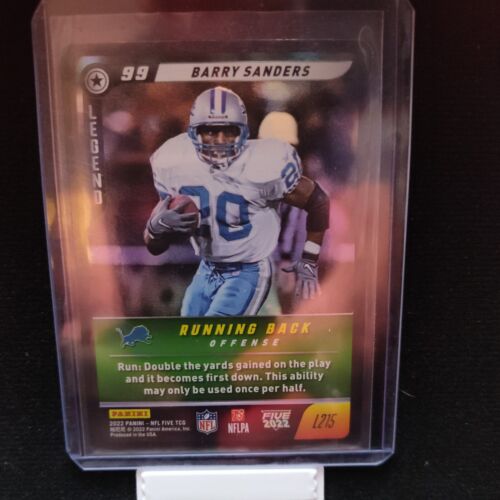 🔥2022 Panini NFL FIVE Barry Sanders Legendary Card #L215 Rated 99 Overall 🔥 - Picture 1 of 2