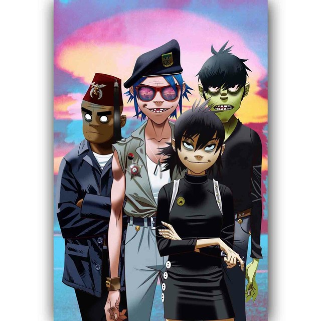 Art Print Gorillaz Custom Personalized Silk Poster Wall Decor | eBay
