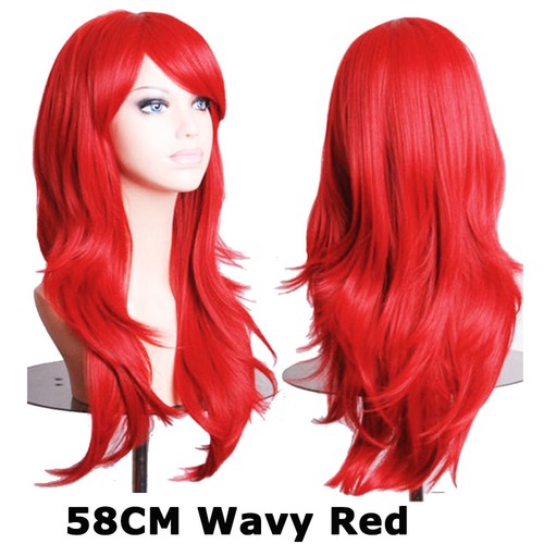Glueless Ombre Long Wavy Full Wig Costume Anime Halloween Full Wigs Purple Pinkz - Picture 15 of 74