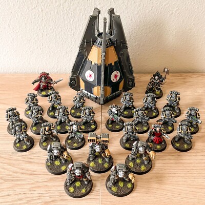 Warhammer 40k Space Marines Painted Red Scorpions Army