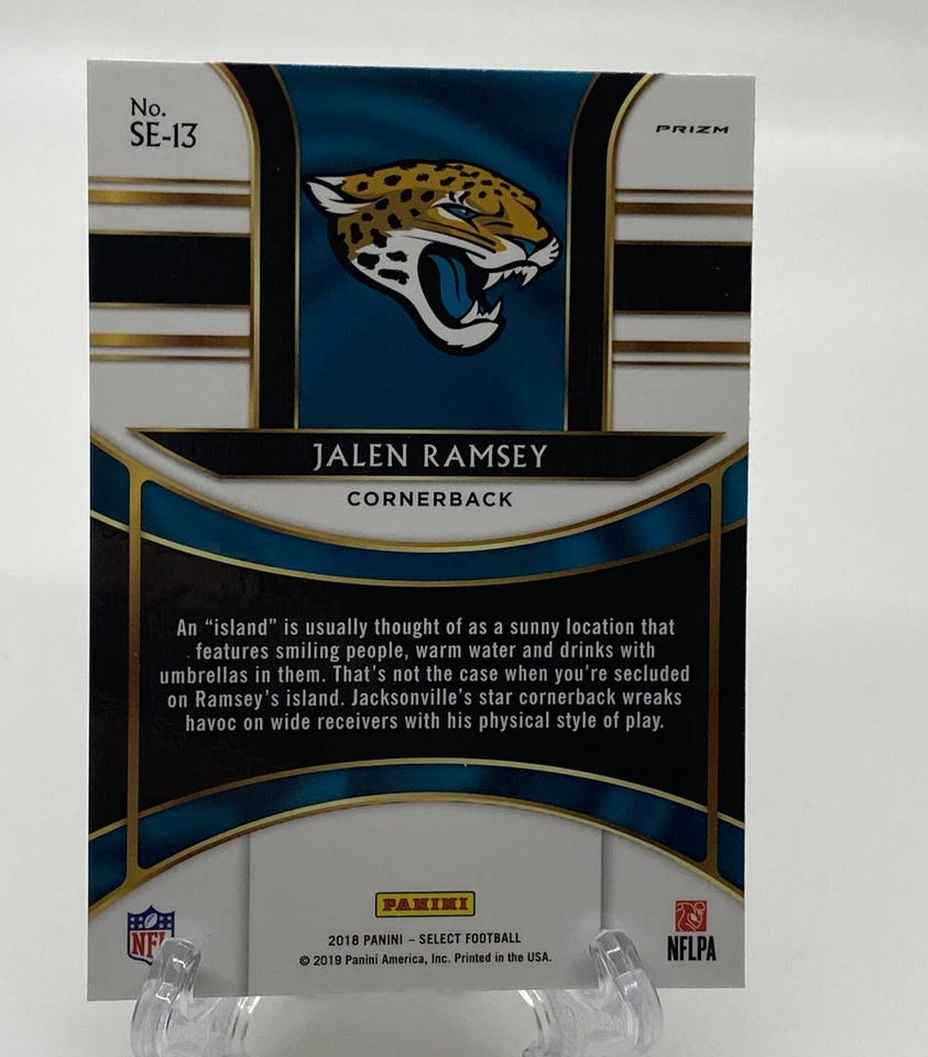 Jalen Ramsey 2018 Panini Select Football Sensations Silver Prizm #SE-13 Jaguars - Image 2 of 3