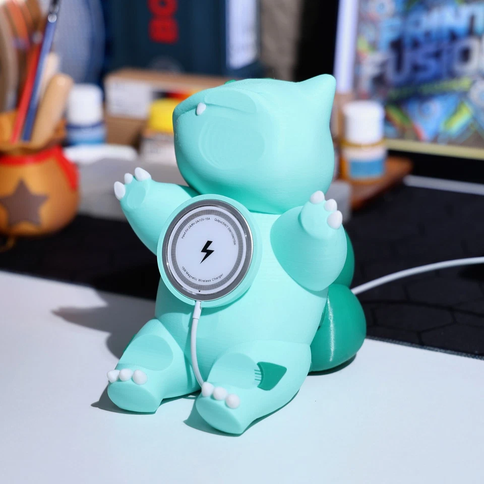 Pokemon Bulbasaur MagSafe Charger Stand iPhone Holder 15W Fast Charging Station - Image 4 of 4
