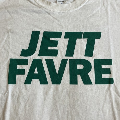 RARE - Vintage - Anvil - JETT FAVRE - Brett Favre - NY Jets - T Shirt - Large - Picture 2 of 4