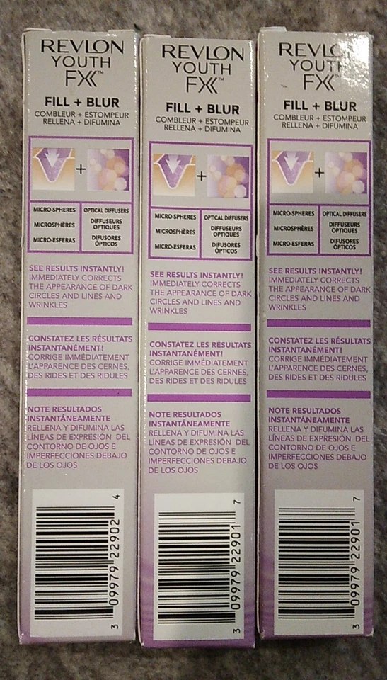  BREVLON YOUTH FX RELLENO + CORRECTOR DESENFOQUE 01 FAIR ~ NUEVO ~ Paquete de 3 Foto 2 de 4