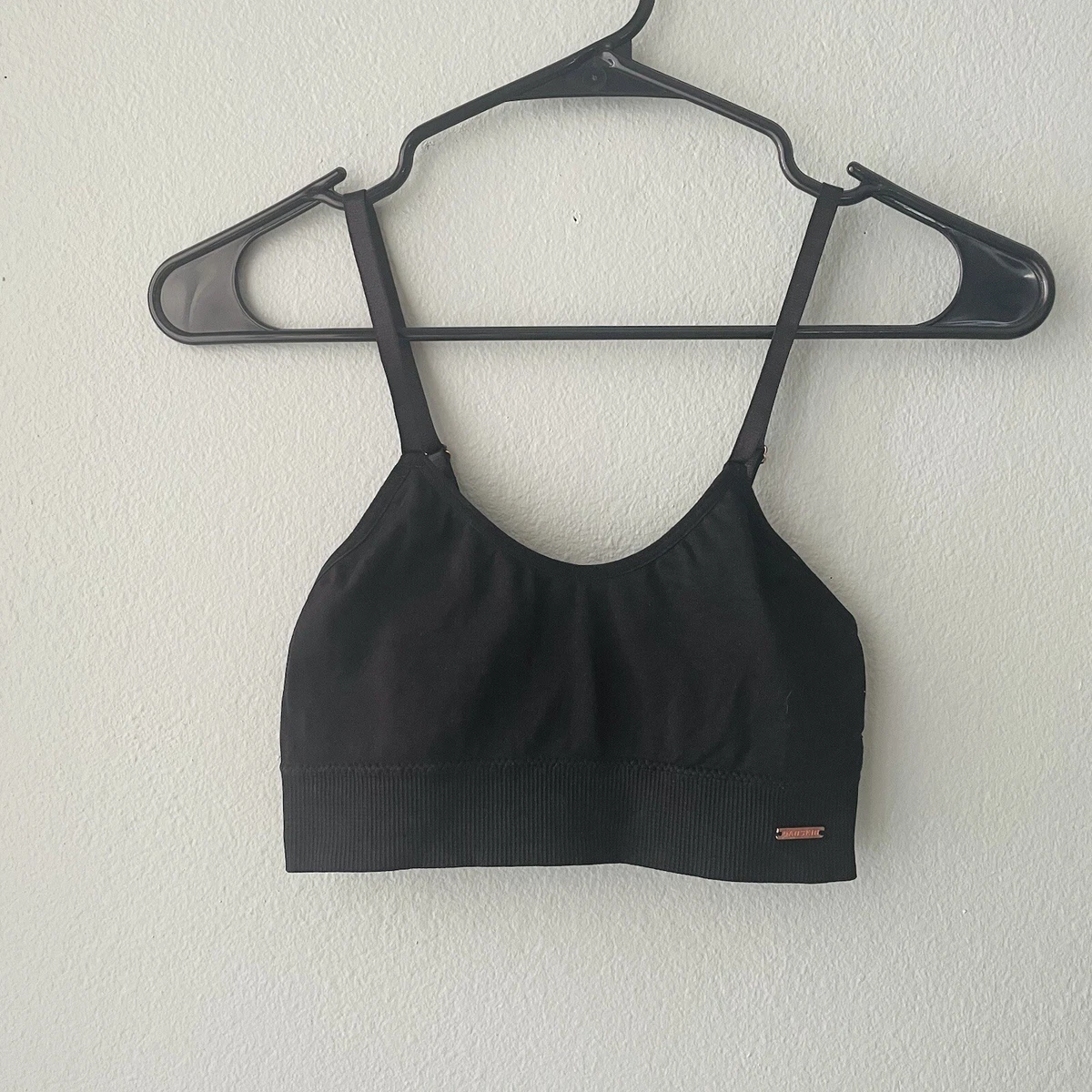 Danskin Intimates Plain Black Bralette Sports Bra