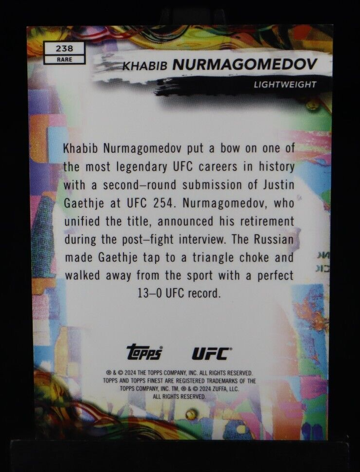 2025 Topps Finest UFC Khabib Nurmagomedov Orange Glitter /50 Rare