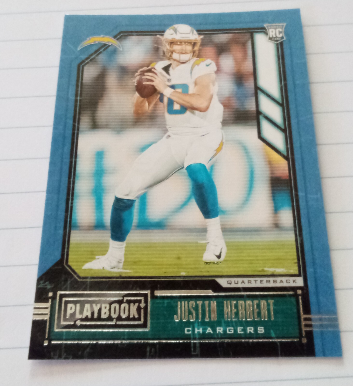 Justin Herbert 2020 Panini Playbook RC #103 Los Angeles Chargers Free Shipping 