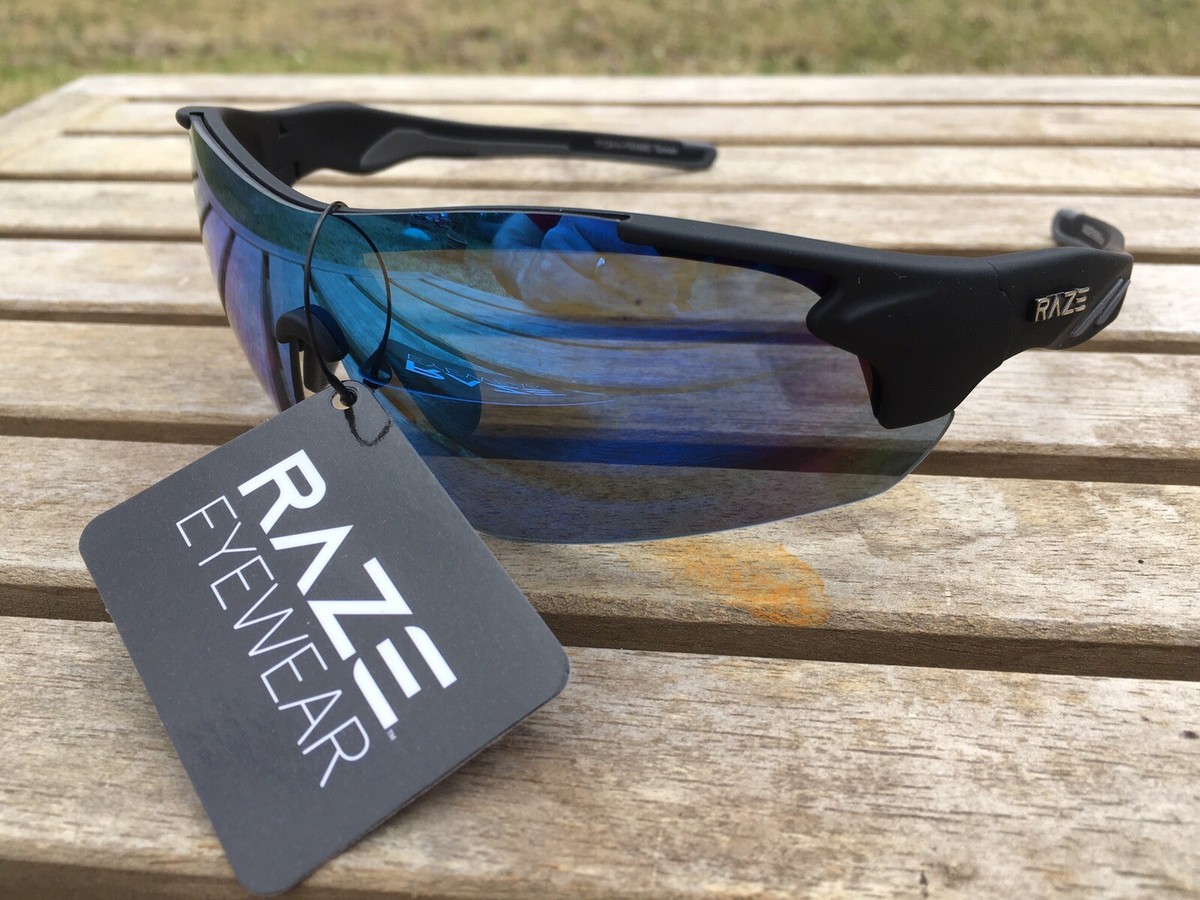 RAZE Eyewear Sunglasses K Frame Mirrored Black Smoke Lens 11124 | eBay