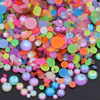 Neon Rhinestones Non Hotfix Flatback Stones Luminous Fluorescence Crystals