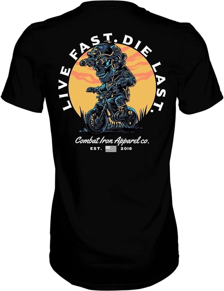 Live Fast Die Last Men's Short Sleeve T-shirt Reprint