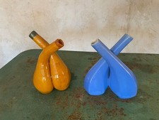 Lot de 2 huilier de table en céramique vintage service à condiments dont un BIOT