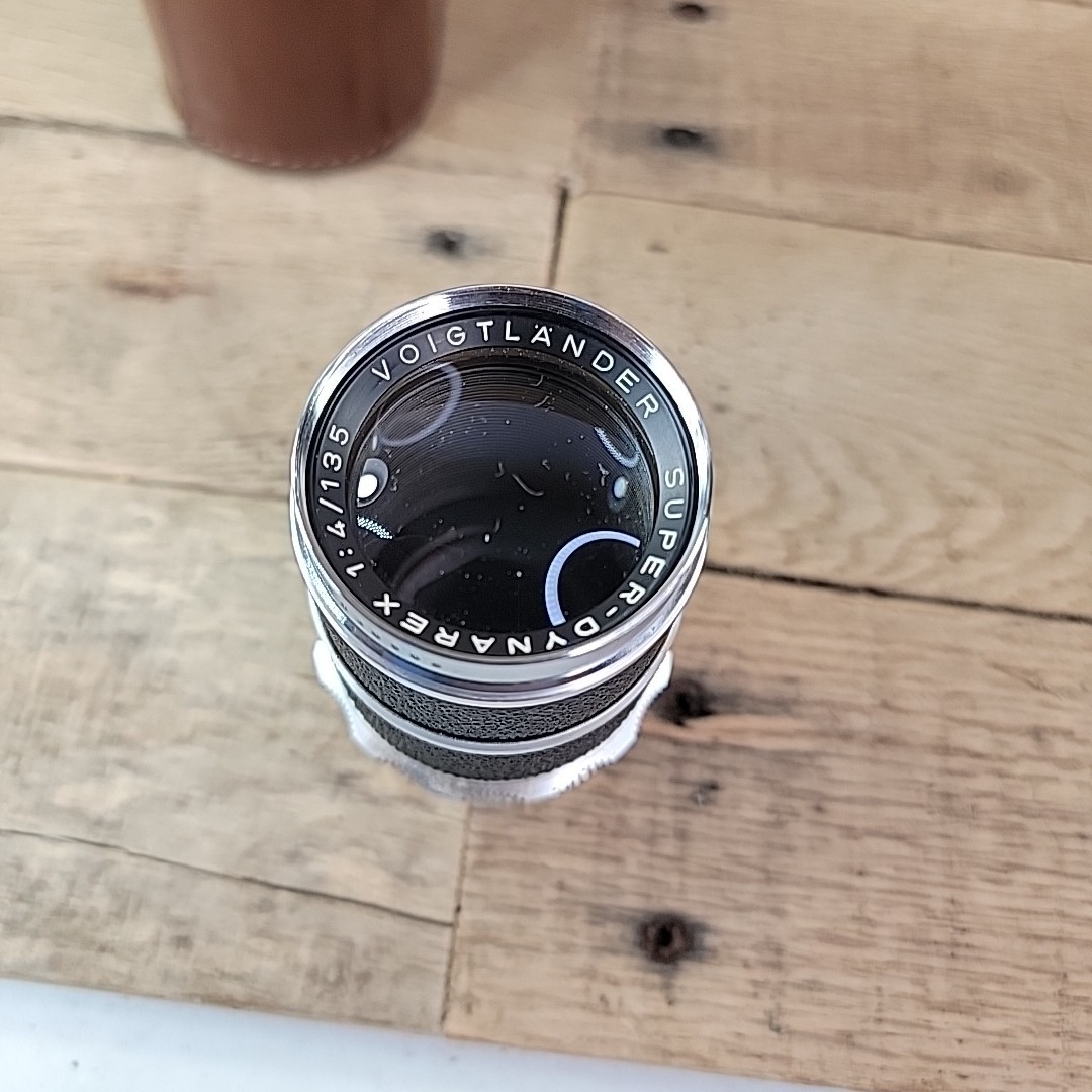 Voigtlander Super-Dynarex 1:4/135 Lens 135mm leather case Rear