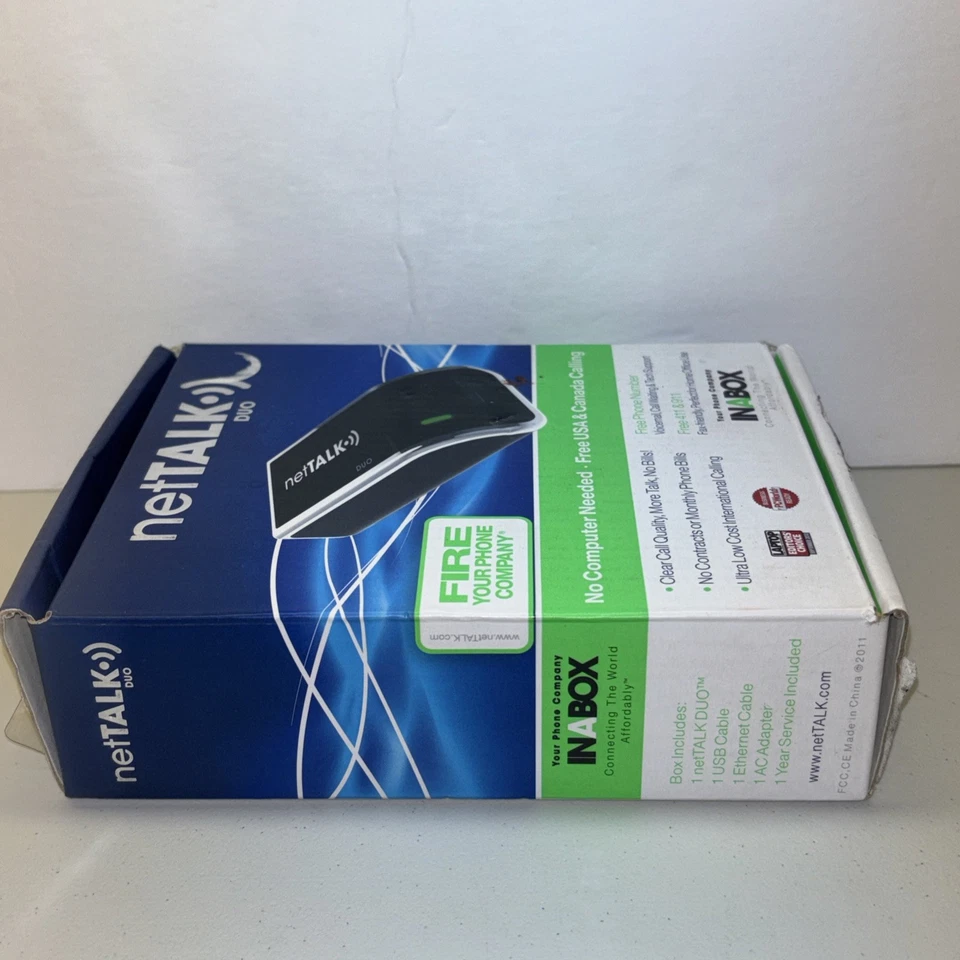 Dispositivo NetTalk DUO llamadas gratuitas a Ethernet de EE. UU. y Canadá - apenas usado con caja Foto 4 de 4