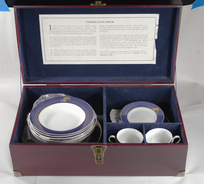 #ad #ad Conrail Is On Track Safety Award China Set w Fitted Case Unused Ships FREE $349.00
