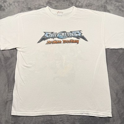 Vintage AAA T-Shirt Mens XL White Soulcalibur Broken Destiny Video Game Graphic