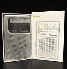 Vondior VX Portable AM/FM Pocket Radio   Battery Operated Vintage, New Old Stock