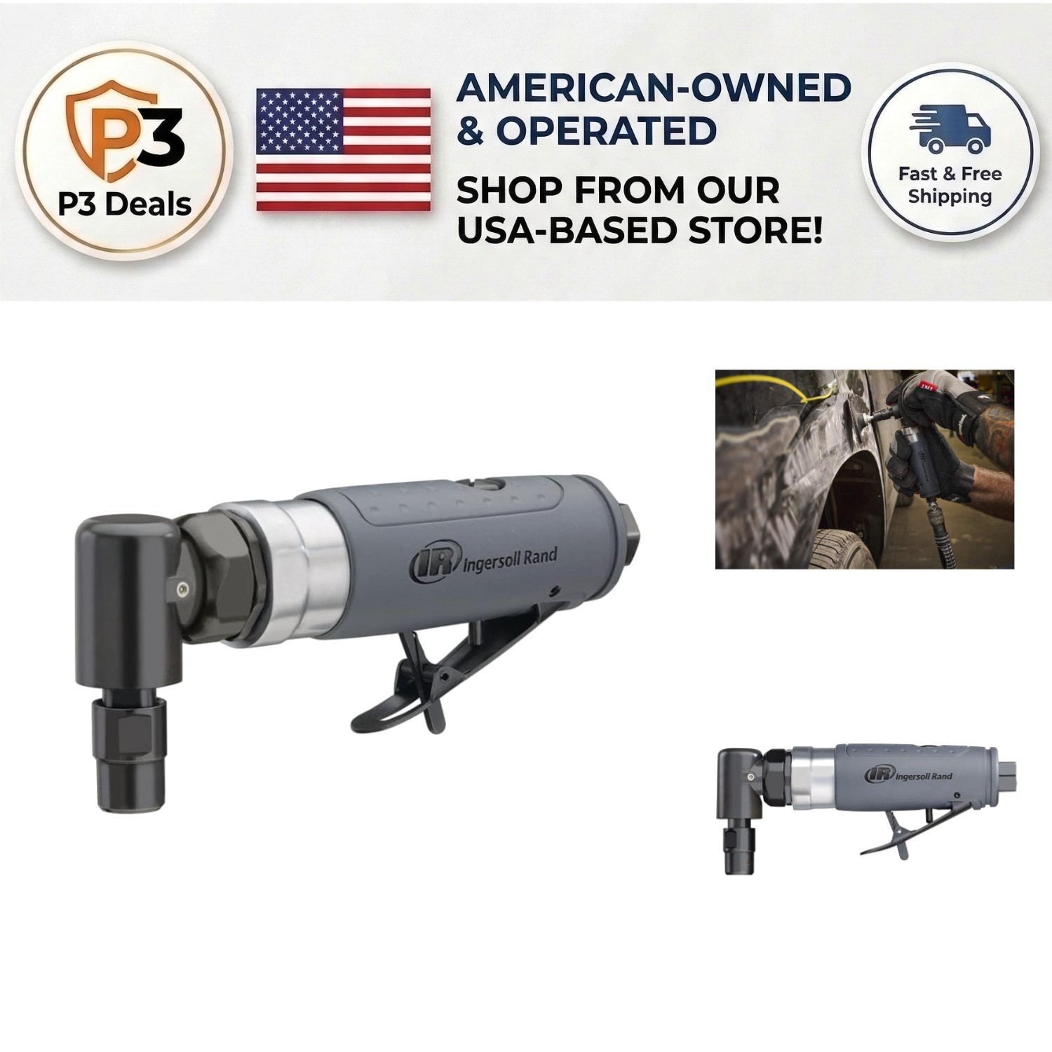 Durable 302B Angle Air Grinder with 2 Wrenches - Ideal for G
