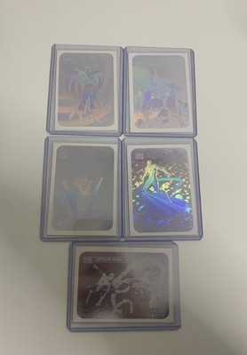 1990 Impel Marvel Universe Series 1 Hologram Set 1-5 Spiderman Wolverine Magneto