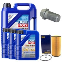 MotoröL Filter Set 5W-40 Liqui Moly 8 Liter + Schraube FüR Mercedes E-Klasse