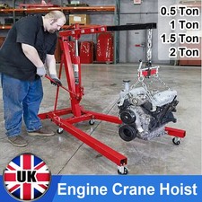 2 Ton Folding Engine Crane Stand Hydraulic Floor Stand Jack Hoist Lift Workshop