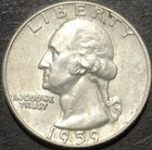 1959-D SILVER WASHINGTON QUARTER COIN
