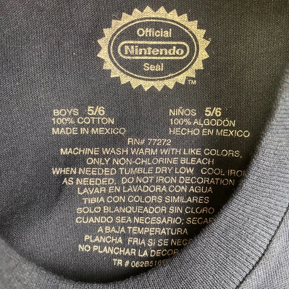 Nintendo Mario Kart DS Boys T Shirt Navy Blue 5/6 Official Licensed - Image 3 of 4