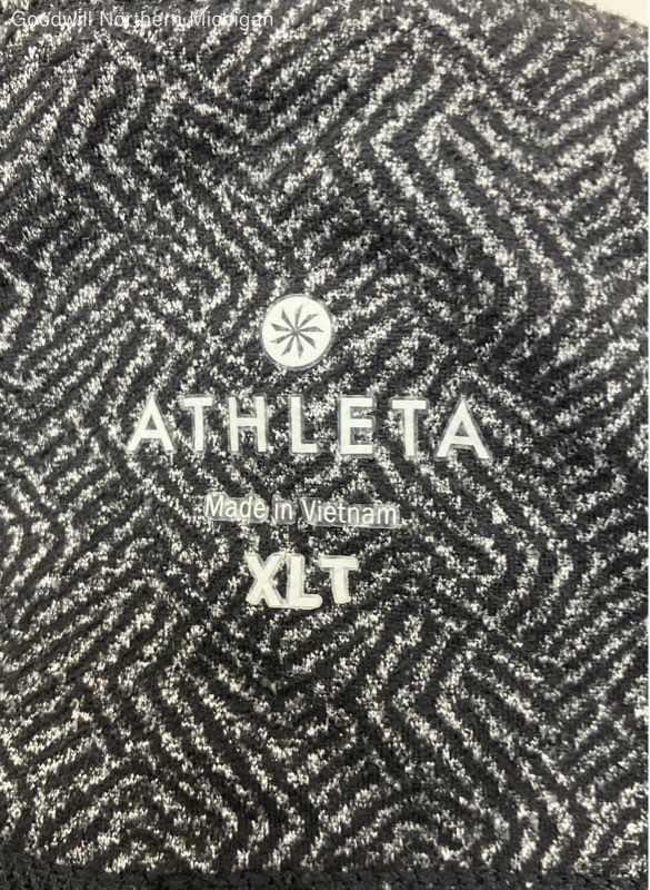 Athleta Women's Black Herringbone Patterned Athle… - image 4
