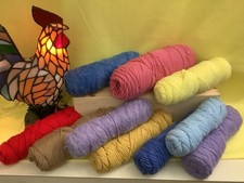10 Skeins Of Colorful Yarns C 