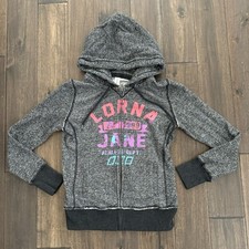 Lorna Jane Active Casual Comfy Gray Full Zip Hoodie S