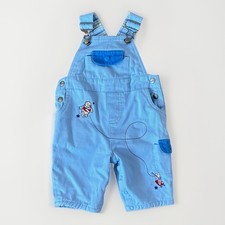 Disney Store Winnie The Pooh Piglet Embroidered Overalls Romper 0-3 M Lined
