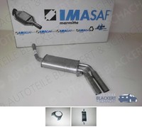 Imasaf ESD Auspuff Endtopf + Anbauteile für Fiat 127 1.0 + 1.0 Sport 1977-1982