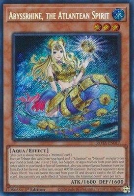 Yugioh! LP Abyssrhine, the Atlantean Spirit - ROTA-EN017 - Secret Rare - 1st Edi
