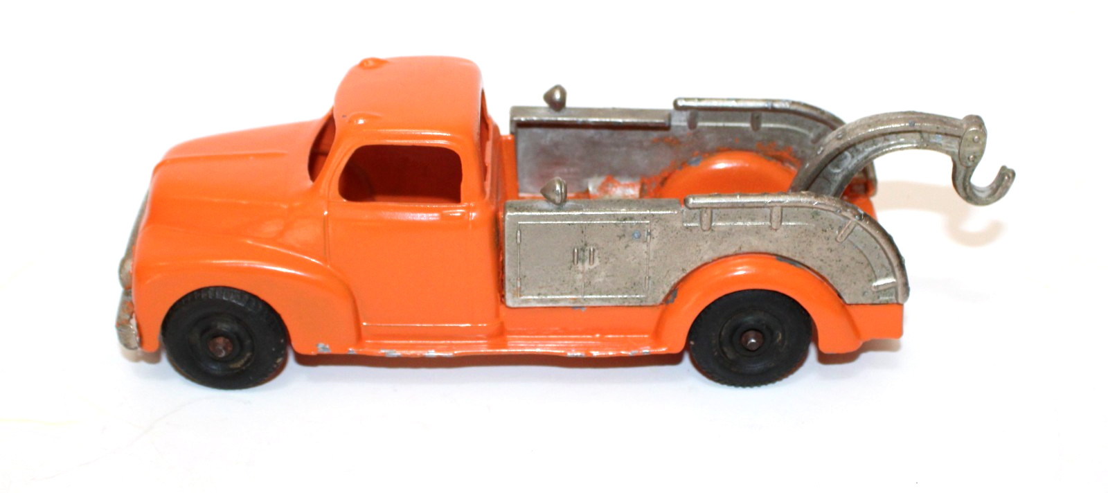 Hubley 453 Diecast 1953 Ford Wrecker Tow Truck Orange 7