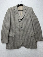 Austin Reed Harris Tweed Blazer Mens 42R Herringbone Made in Scotland Wool