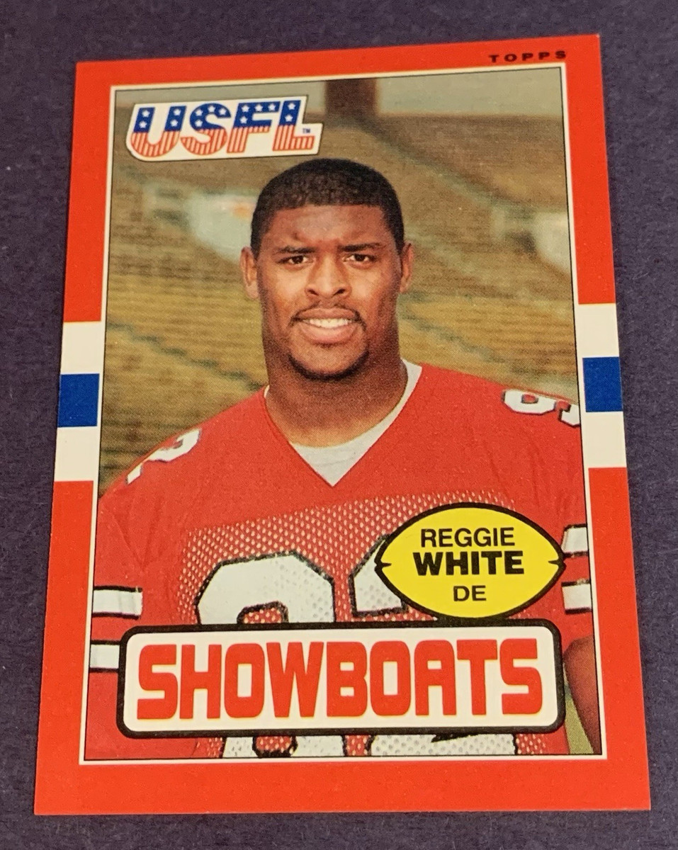 Topps 1985 USFL Reggie White #75 Rookie Memphis Showboats Football Card