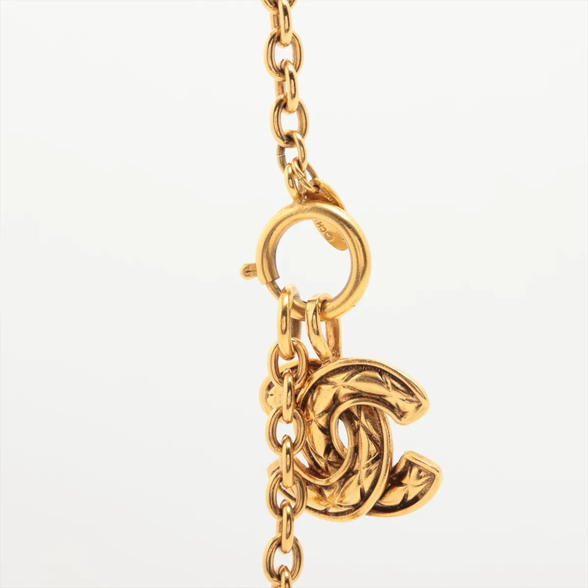 Chanel Coco Mark Matelasse 3857 Necklace GP Gold thumbnail 3