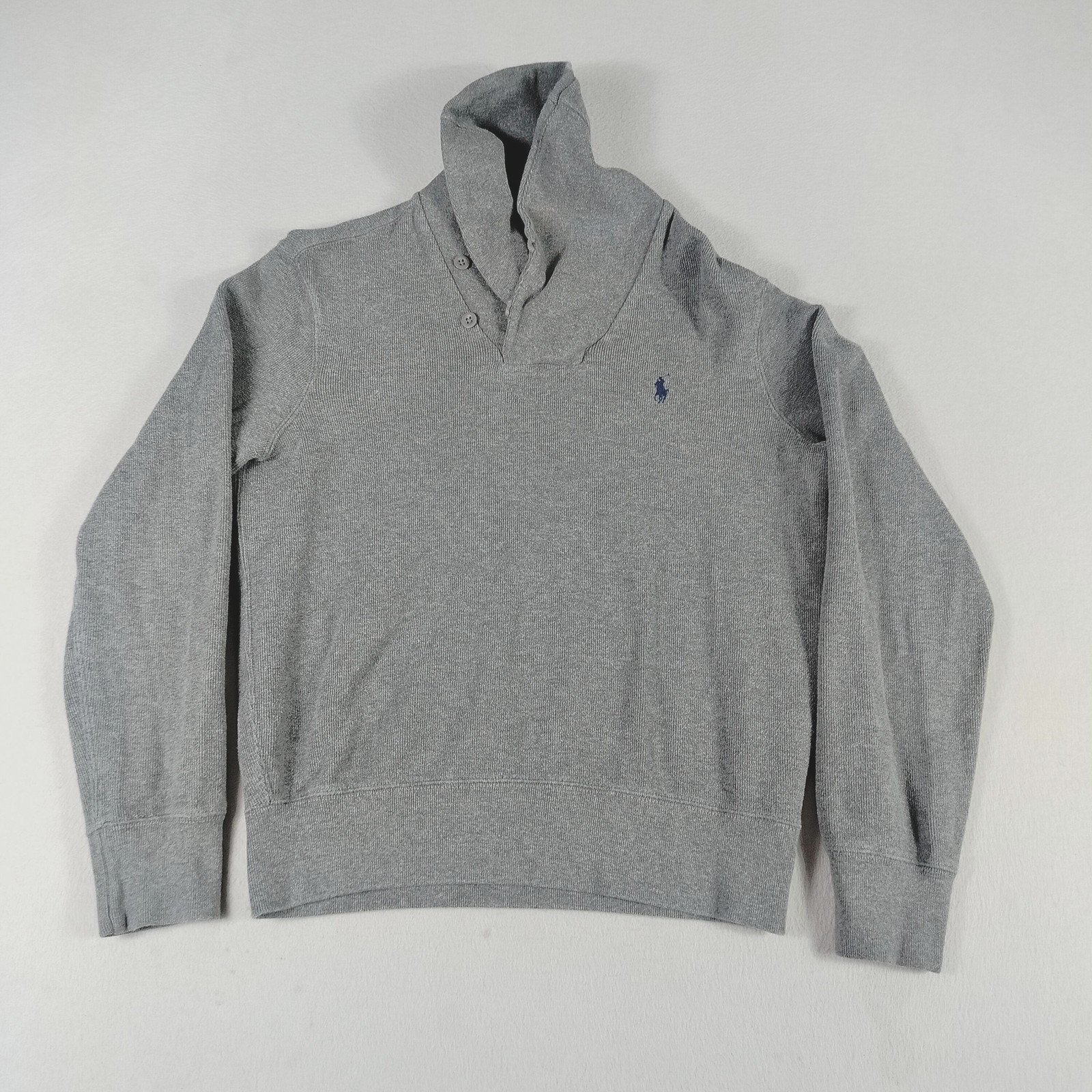 Vintage Polo By Ralph Lauren Sweater Mens Small Gray Heritage Cabincore Cozycore