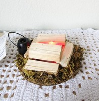 KrippenzubehöR Feuerstelle Lagerfeuer Mit Holz- Batteriebetrieben 8X3X8 Cm